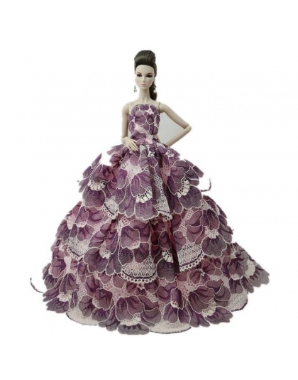 NK Jeden Szt 2018 Księżniczka Suknia Ślubna Noble Party Suknia Dla Lalka Barbie Fashion Design Strój Najlepszy Prezent Dla Dziew