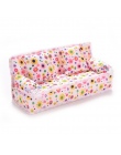 Mini Meble Kwiat Kanapa 20 cm Couch + 2 Poduszki Dla Barbies Doll House Akcesoria