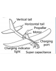 Kondensator Samolot Elektryczny Ręcznie Uruchomienie Rzucanie Darmowa-latające Fix Skrzydło Samolotu Zabawka Modelu Samolotu Na 