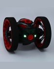 Mini Prezenty Bounce Samochód PEG SJ88 2.4 ghz RC Bounce Samochód z Elastycznego Koła Obrót LED Zdalnego Sterowania Robotem samo