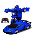Odporne Na Wstrząsy Robot transformacja RC Samochód Sportowy Samochód Coche De Juguete RC Deformacji Samochodu Zabawki Dla Dziec