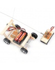 Dzieci Kreatywne DIY Drewniane Montaż RC Toy Pojazdu Zdalnego sterowania Model Samochodu Nauka Eksperyment Drewna Edukacyjne Zab