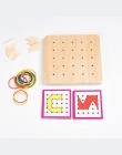 Dziecko Zabawki Montessori Kreatywne Grafiki Rubber Tie Nail Deski z Kartami Edukacji Wczesnoszkolnej Przedszkola Dzieci Brinque