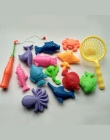 Dzieci 14 sztuk/zestaw Połowów Magnetyczne rodzic-dziecko Zabawki interaktywne Gry Dla Dzieci 1 pręt 1 netto 12 3D Fish Zabawki 