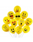CCINEE 10 Sztuk 12 calowy Balons Balons Emotikon Smiley Face Wyraz Żółty Lateksowe Wesele Balons Cartoon Nadmuchiwane Piłki