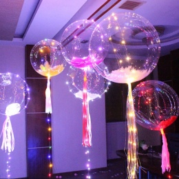 3 M LED Powietrza Balon Balon 18 Cal Świecenia Led String Okrągłe światła Bańka Hel Balony Na Zewnątrz Nadmuchiwane Zabawki dla 