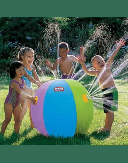 Nowy 75 cm Nadmuchiwane Spray Woda Ball Dla Dzieci Lato Na Zewnątrz Basen Plaża Basen Grać Trawnik Piłki Gry Smash to Zabawki
