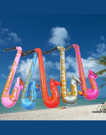 Śmieszne Nadmuchiwane Zabawki Losowy Kolor Wysadzić Rock And Roll Saksofon Disco Holiday Party Muzyka Zabawki 70 cm