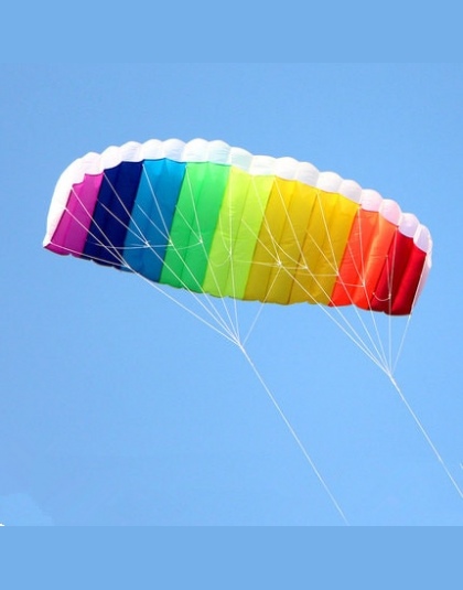 Darmowa wysyłka podwójna linia 1.5 m stunt Parafoil latający latawce rainbow Sportów Plażowych kitesurfing kite z uchwytem ripst