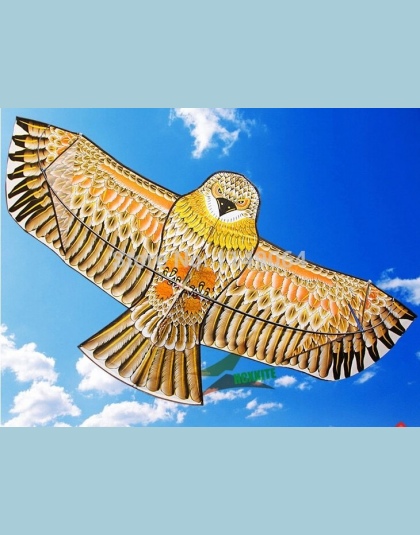 Darmowa wysyłka wysokiej jakości 1.8 m złoty orzeł latawiec z uchwytem linia games ptak latawiec latawiec latawiec weifang chińs