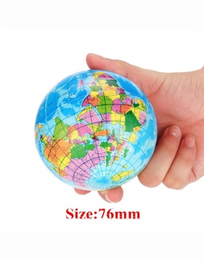 Wysokiej Jakości Stress Relief Palm Piłka Planeta Ziemia Mapa Świata Atlas Pianka Piłka Globe Ball D50