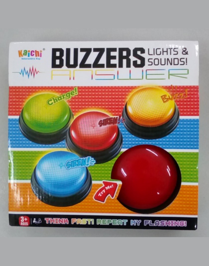 Darmowa Wysyłka plastikowe zabawki edukacyjne dla rodziny gry konkurs quiz brzęczyki z światła i dźwięków