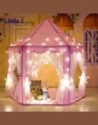 Little J Dziewczyna Księżniczka Różowy Zamek Namioty Przenośne Dzieci Na Zewnątrz Ogród Składany Namiot Zabaw Lodge Dzieci Kulki