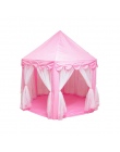 Little J Dziewczyna Księżniczka Różowy Zamek Namioty Przenośne Dzieci Na Zewnątrz Ogród Składany Namiot Zabaw Lodge Dzieci Kulki