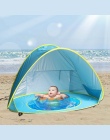 Dziecko namiot plażowy ochrony przed promieniowaniem uv sunshelter z basenem wodoodporna pop-up namiot markizy kid outdoor campi