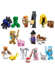 Pojedyncze Sprzedaż HOT Minecrafted Action Figures Zabawki Diament Armor Steve Alex Czarownica Zombie Szkielet Kompatybilny Lego