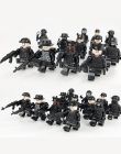 12 sztuk/zestaw Wojskowe Siły Specjalne Żołnierze Cegły Figurki Pistolety Broni Kompatybilny Legoings Uzbrojony SWAT Klocki Ww2 