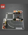 OŚWIEĆ Miasto Drogowego Ulicy płyta Fundamentowa Prosto Krzywej Crossroad T-Części Cegły Bloki Płyta Podstawy LegoINGlys Junctio