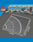OŚWIEĆ Miasto Drogowego Ulicy płyta Fundamentowa Prosto Krzywej Crossroad T-Części Cegły Bloki Płyta Podstawy LegoINGlys Junctio