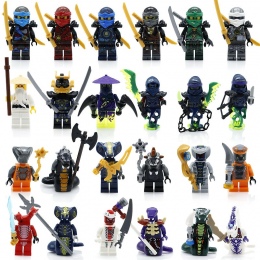 24 sztuk/partia Kompatybilny LegoINGlys NinjagoINGlys Zane Nya Cole Jay Kai Lloyd NINJA Heroes Z Broni Akcja Toy Rysunek Blocks