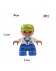Pojedyncze Sprzedaż Big Size Rodzina serii Building Blocks Charakter Kompatybilny Z Legoingly Duplo Figurki Zabawki Dla dzieci D