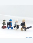 Pojedyncze Sprzedaż Wojskowy Broń Pistolet Żołnierz Armii WW2 Rysunek Miasto Policji SWAT Batman Model Brick Building Block Lego