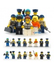 8 Sztuk DIY Policjant Figurki Miasta Strażak Mag Nauczyciel Pielęgniarka Legoed City Building Blocks Zabawki Kompatybilny Prezen