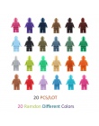 20 sztuk/partia Puste Niezadrukowany Pure Color Klocki Zwykły Stałe kolorowe figurki Kompatybilne z LegoINGlys zabawki dla Dziec