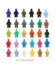 20 sztuk/partia Puste Niezadrukowany Pure Color Klocki Zwykły Stałe kolorowe figurki Kompatybilne z LegoINGlys zabawki dla Dziec
