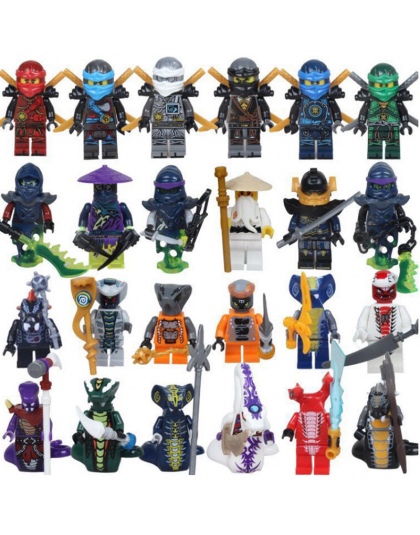 12 Worków 24 sztuk Kompatybilny Legoings Ninjago figurki smok lloyd zane silah minifigs pyth model building block zabawki Christ