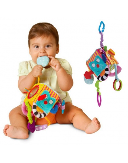 New baby Mobilna Pluszowa zabawka Dla Dziecka Bloku Sprzęgła Cube Grzechotki Wcześnie Newborn Baby Zabawki Edukacyjne 0-12 Miesi