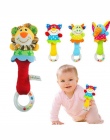 Prezent Promocja dla dzieci Hot 15 Projekty Miękkie zabawki Model Zwierzęcy Handbells Grzechotki ZOO Squeeze Me Rattle zabawki E
