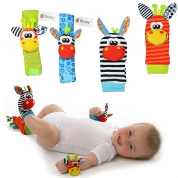 Baby grzechotka zabawki Ogród Bug Wrist Rattle and Foot Skarpety Zwierząt Cute Cartoon Skarpetki Dziecięce grzechotka zabawki 9%