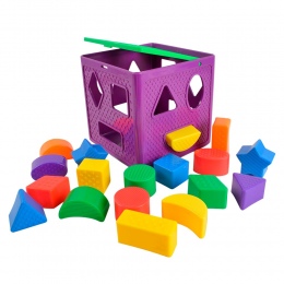 Kształt Sortowanie BOHS Cube Geometrycznych Kształtów Sortowniki Dla Dzieci Zabawki, z 18 Bloki i 1 Cube