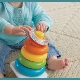 Zabawki dla niemowląt 0-36 Miesięcy Brilliant Basics Stos Zagnieżdżanie Tęczowa Wieża Pierścień Nauka Edukacyjne Rock-a stos Rat