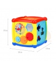 Dziecko Zabawki Wielofunkcyjne Nauki Cube Z Zegar Sortuj Geometryczne Bloki Układania Kubki Wczesne Edukacyjne Zabawki Dla Dziec