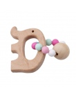 Bransoletka dziecka Ząbkowanie Zabawki Małych Zwierząt Shaped Biżuteria Organicznych Drewna Bukowego Silikonowe Kulki Baby Grzec