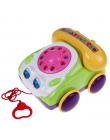 Telefon dla dzieci Zabawki Kolorowe Plastikowe dzieci Nauka Fun Telefon Muzyczny Zabawka Podstawy Gadać Telefon Klasyczny Ciągną