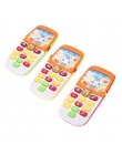 Abbyfrank Mini Słodkie Elektroniczna Zabawka Telefon Telefon Muzyczny Zabawki Edukacji Dla Dzieci Kreskówki Telefon komórkowy Te