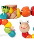 Kolorowe Drewniane Robak Puzzle Dla Dzieci Nauka Edukacyjne Didactic Dziecko Rozwoju Zabawki Palców Gry dla Dzieci Montessori Pr