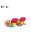 Kolorowe Drewniane Robak Puzzle Dla Dzieci Nauka Edukacyjne Didactic Dziecko Rozwoju Zabawki Palców Gry dla Dzieci Montessori Pr