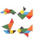 Surwish Drewniane Tangram 7 sztuka Puzzle Kolorowe Kwadratowy IQ Gra Łamigłówka Inteligentny Zabawki Edukacyjne dla Dzieci