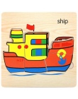 1 sztuk Cartoon Drewniane Zwierząt i Transportu 3d Puzzle Drewniane Zabawki Dla Inteligencja Dzieci Dziecko Wczesne Edukacyjne Z