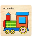 1 sztuk Cartoon Drewniane Zwierząt i Transportu 3d Puzzle Drewniane Zabawki Dla Inteligencja Dzieci Dziecko Wczesne Edukacyjne Z