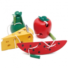 Montessori Edukacyjne Dla Dzieci Zabawki Zabawy Drewniane zabawki Robak Jeść Owoce Jabłko gruszka Wczesnego Uczenia Nauczania Po