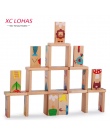 28 sztuk/zestaw Zwierząt Kolorowe Domino Drewniane Puzzle Montessori Zabawki Edukacyjne Dla Dzieci Słodkie Urodziny Prezenty Śmi