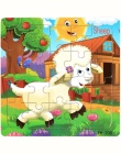 MUQGEW Drewniane Puzzle Układanki Zabawki Drewniane Dla Dzieci Cute Cartoon Zwierząt Puzzle Inteligencja Dzieci Zabawki Edukacyj