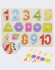 30 cm Kid Wczesne edukacyjne zabawki dla niemowląt rąk chwyć drewniane puzzle zabawki alfabet i cyfrowy nauka edukacja drewno dz