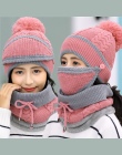 Dziewczyna Ciepłe Ski 2017 nowy marka Big Fur pom poms ball czapki Z Dzianiny szalik kapelusz Zimowy zestaw kobiety Beanie Kapel