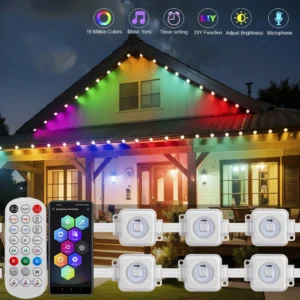Adresowalna girlanda LED RGB do okapów wodoodporna 5m